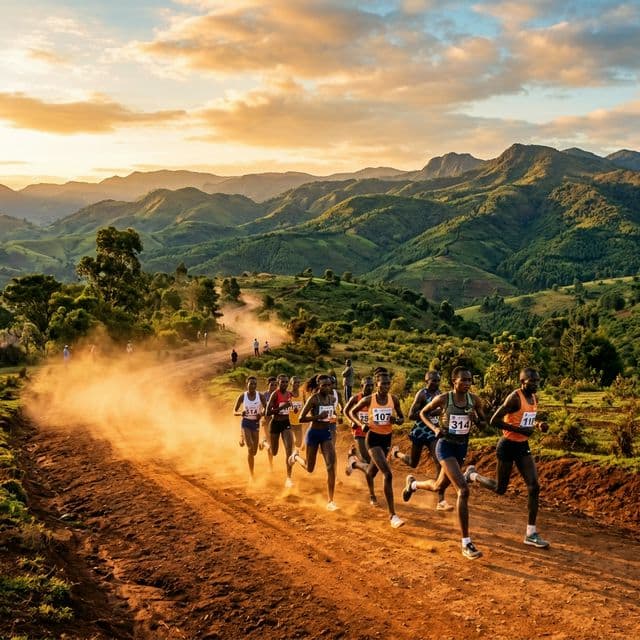 Training in the Kenyan Rift Valley. Our athletes never stop pushing the limits.